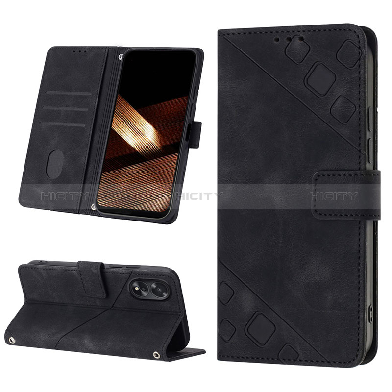 Custodia Portafoglio In Pelle Cover con Supporto YB1 per Oppo A38