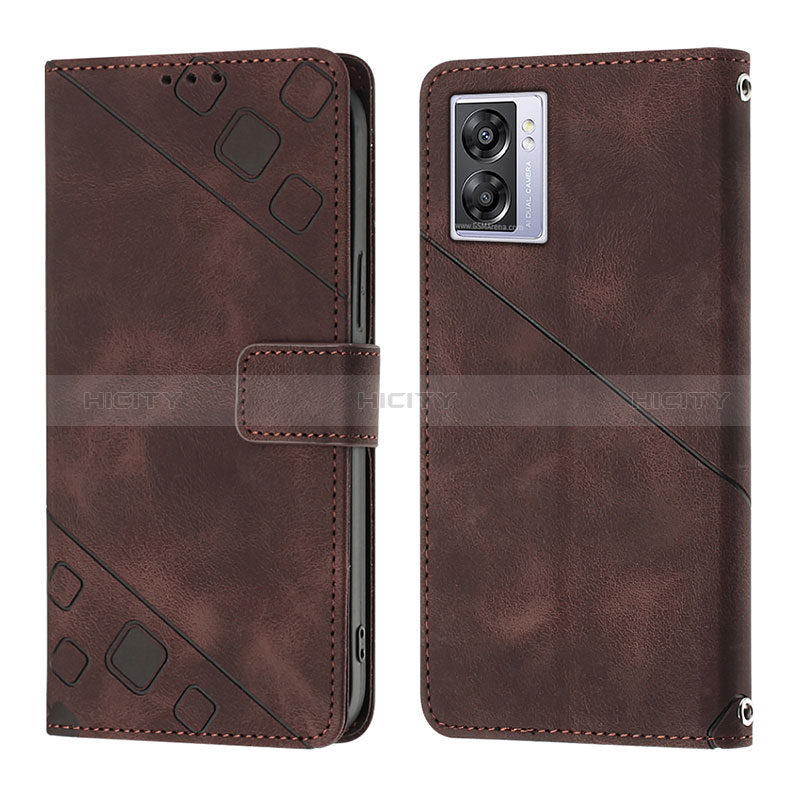 Custodia Portafoglio In Pelle Cover con Supporto YB1 per Oppo A57 5G