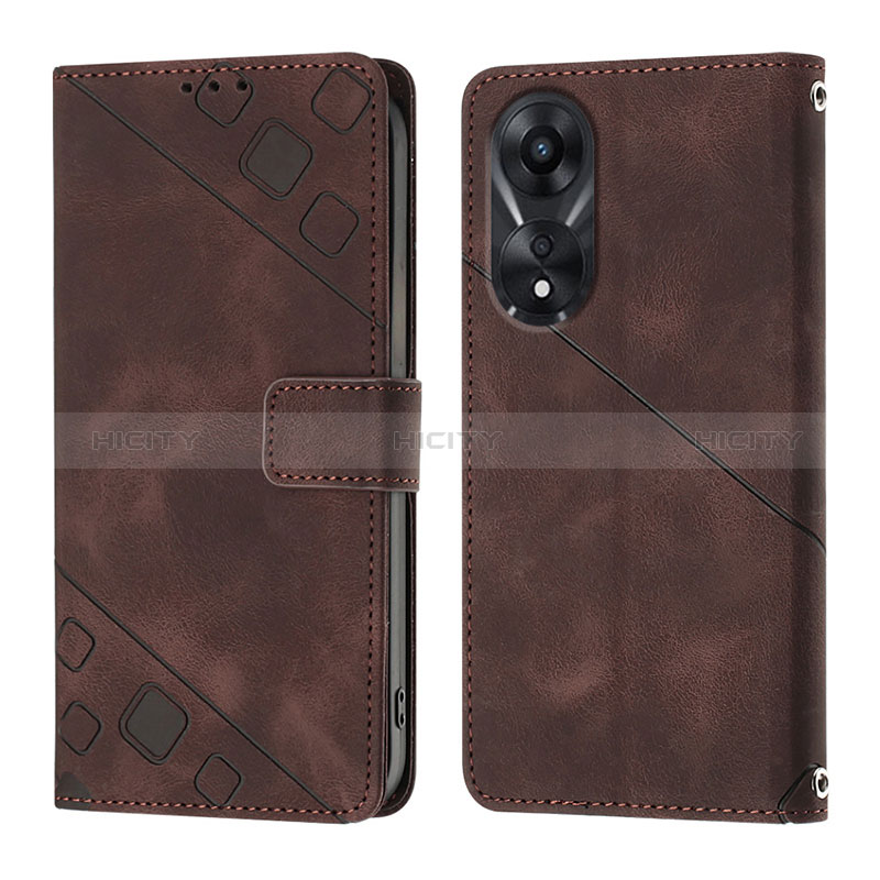 Custodia Portafoglio In Pelle Cover con Supporto YB1 per Oppo A58 5G