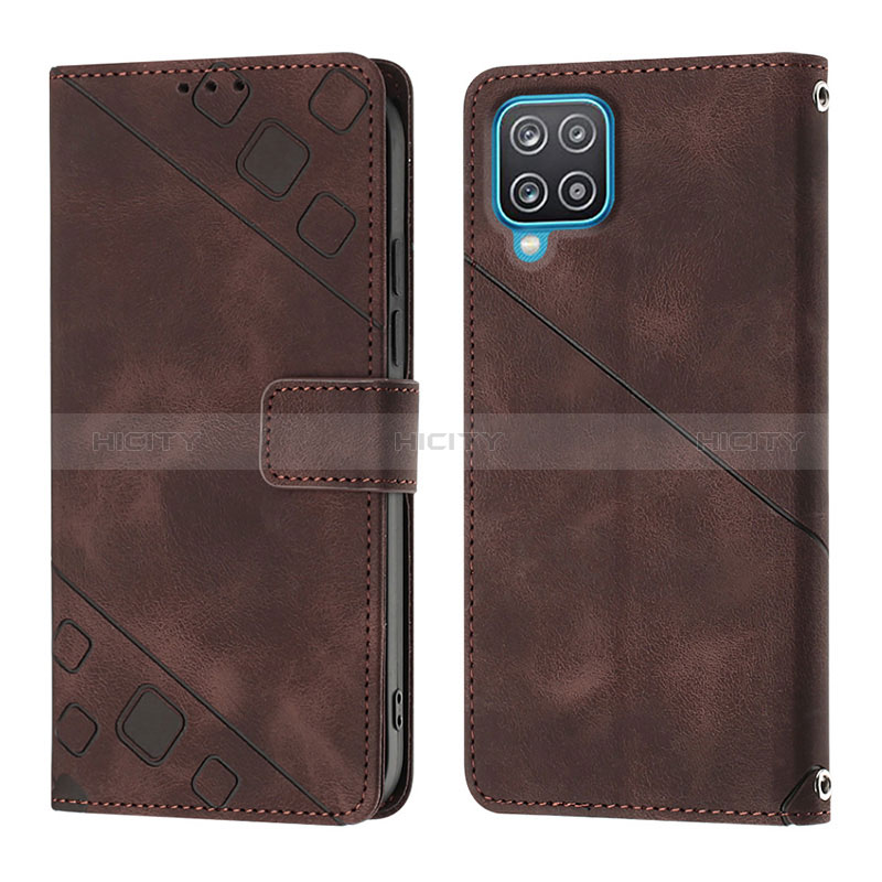 Custodia Portafoglio In Pelle Cover con Supporto YB1 per Samsung Galaxy M12