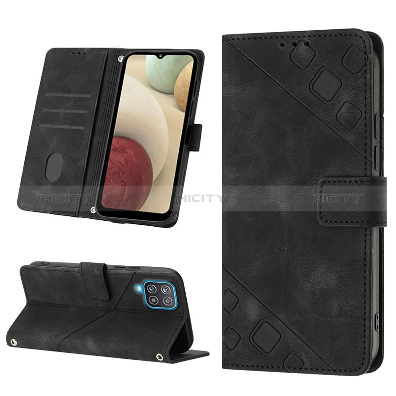 Custodia Portafoglio In Pelle Cover con Supporto YB1 per Samsung Galaxy M12