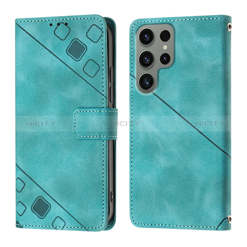 Custodia Portafoglio In Pelle Cover con Supporto YB1 per Samsung Galaxy S22 Ultra 5G