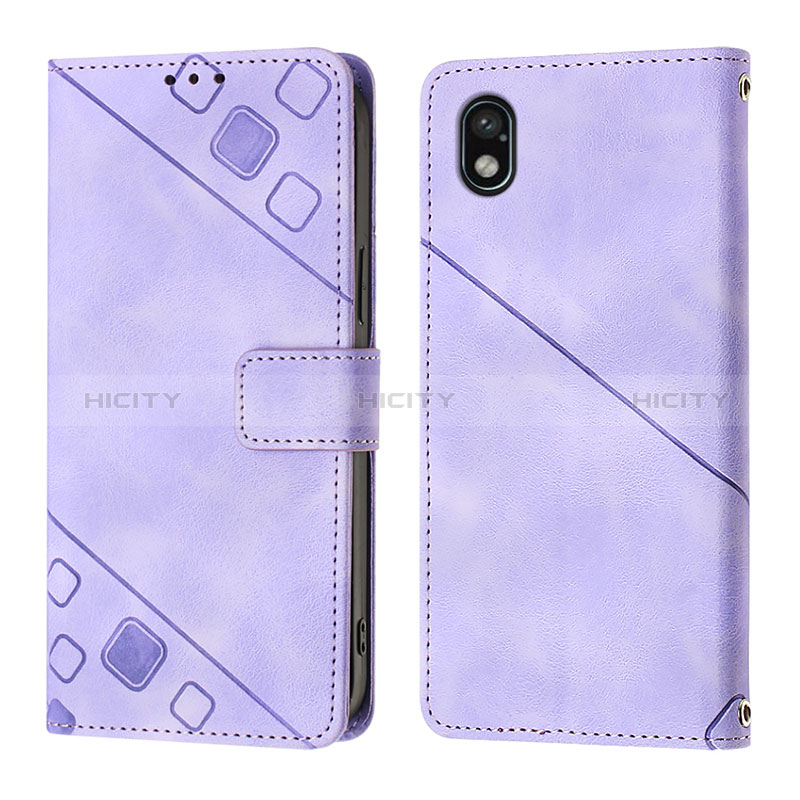 Custodia Portafoglio In Pelle Cover con Supporto YB1 per Sony Xperia Ace III