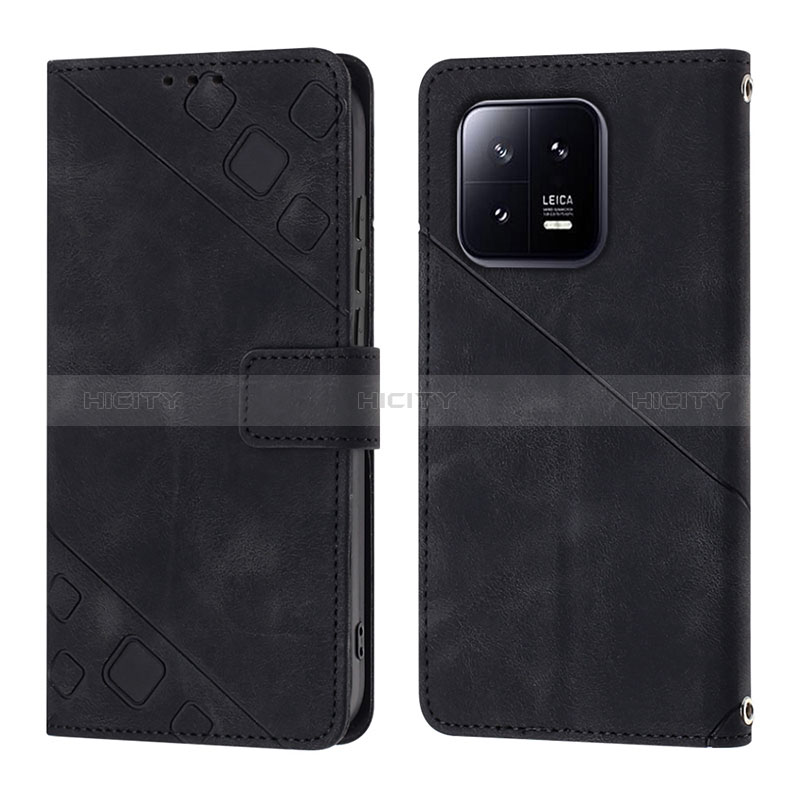 Custodia Portafoglio In Pelle Cover con Supporto YB1 per Xiaomi Mi 13 5G Nero