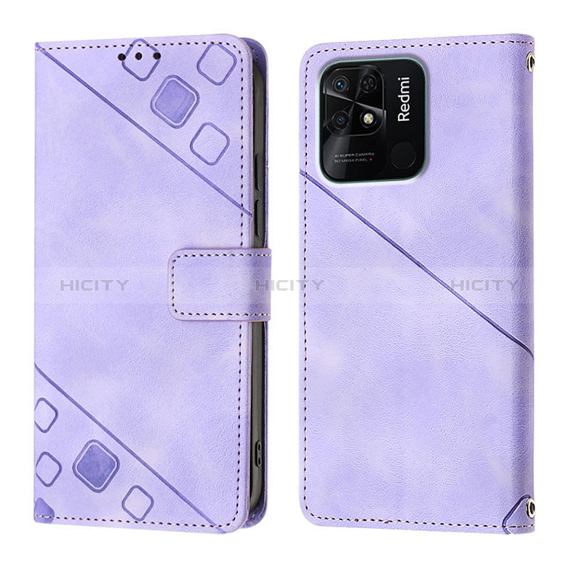 Custodia Portafoglio In Pelle Cover con Supporto YB1 per Xiaomi Redmi 10 India