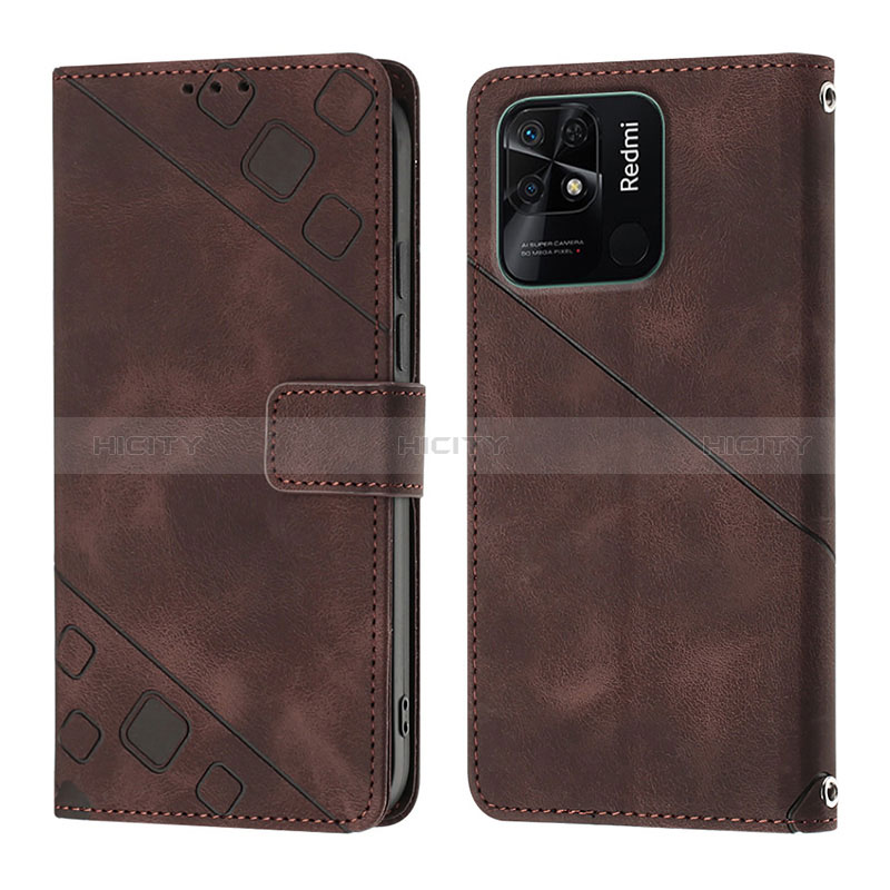 Custodia Portafoglio In Pelle Cover con Supporto YB1 per Xiaomi Redmi 10 India