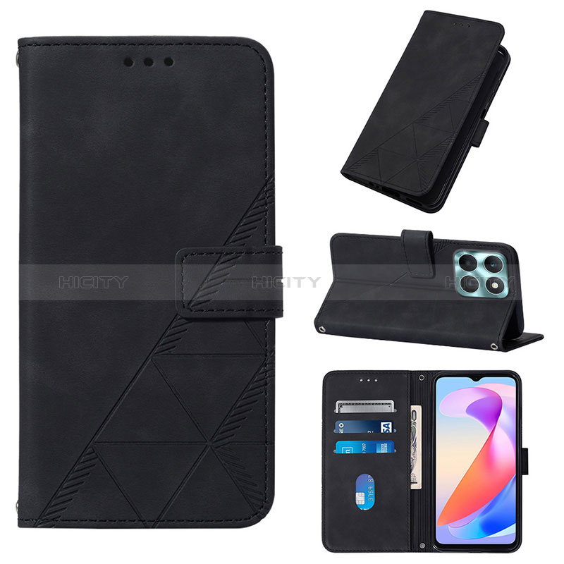 Custodia Portafoglio In Pelle Cover con Supporto YB2 per Huawei Honor X6a