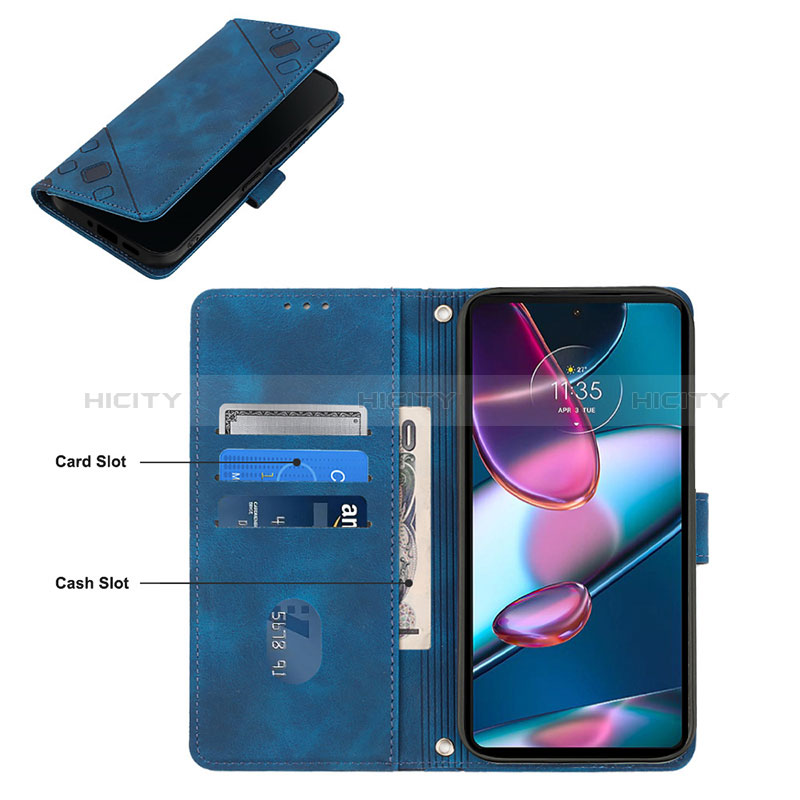 Custodia Portafoglio In Pelle Cover con Supporto YB2 per Motorola Moto Edge Plus (2023) 5G