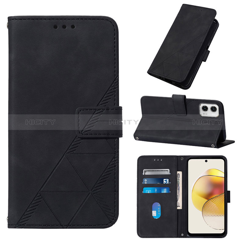 Custodia Portafoglio In Pelle Cover con Supporto YB2 per Motorola Moto G73 5G