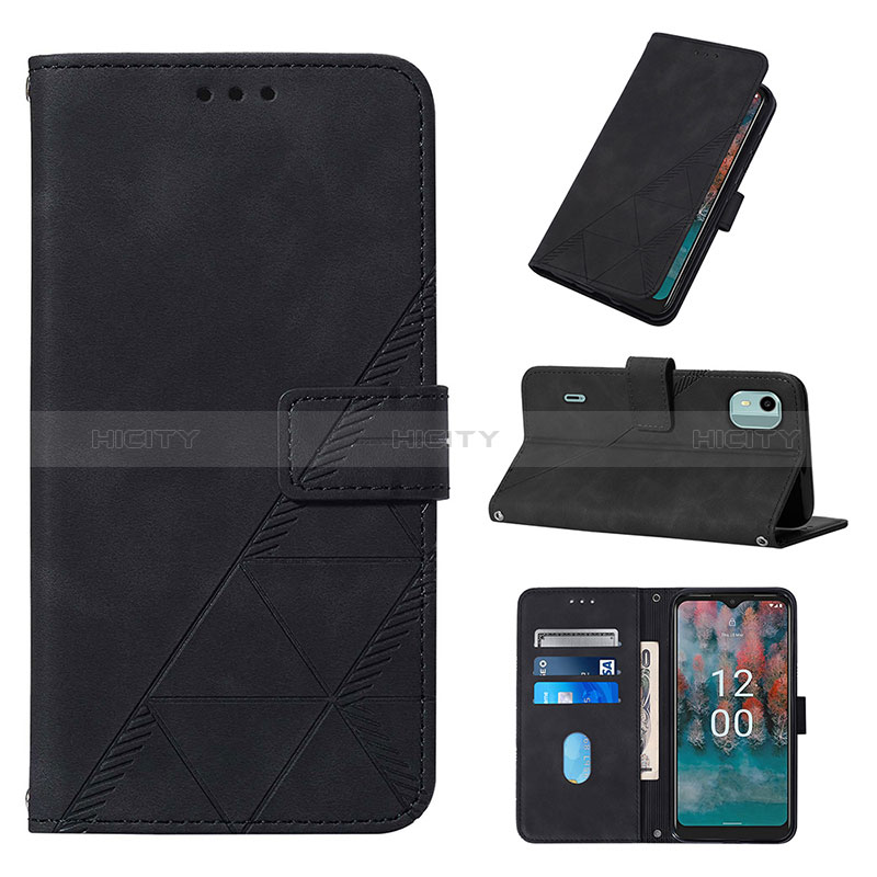 Custodia Portafoglio In Pelle Cover con Supporto YB2 per Nokia C12