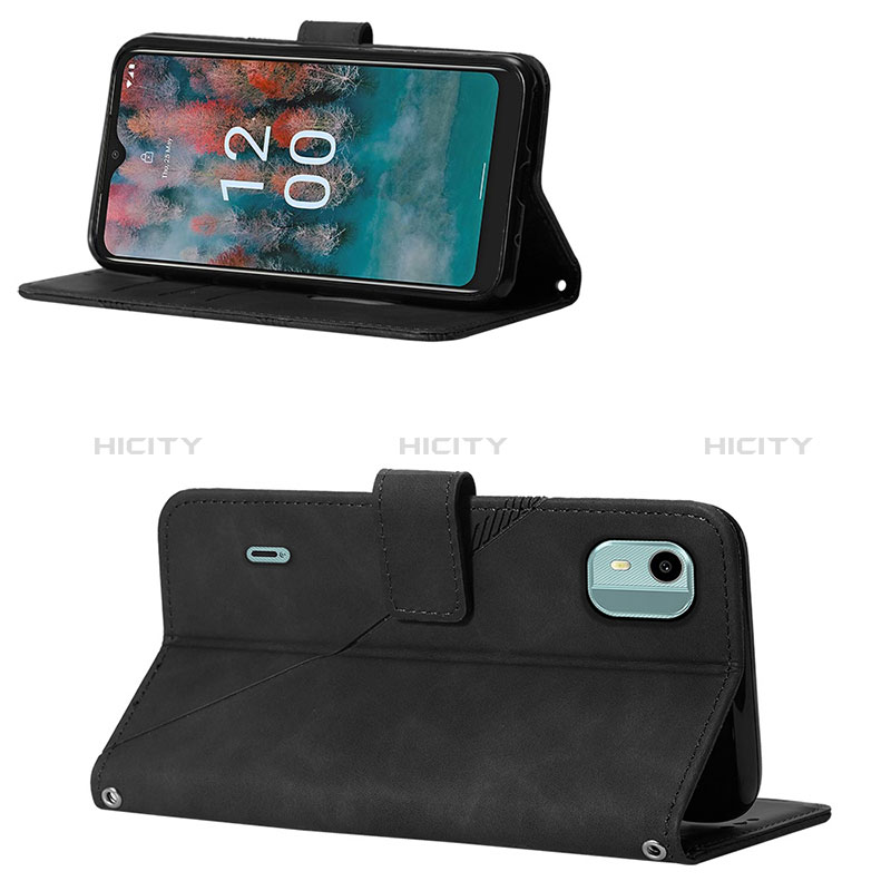 Custodia Portafoglio In Pelle Cover con Supporto YB2 per Nokia C12