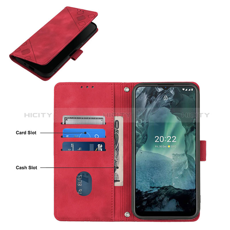 Custodia Portafoglio In Pelle Cover con Supporto YB2 per Nokia G11