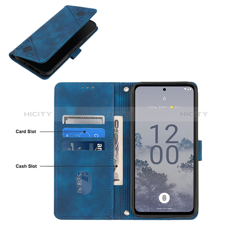 Custodia Portafoglio In Pelle Cover con Supporto YB2 per Nokia X30 5G