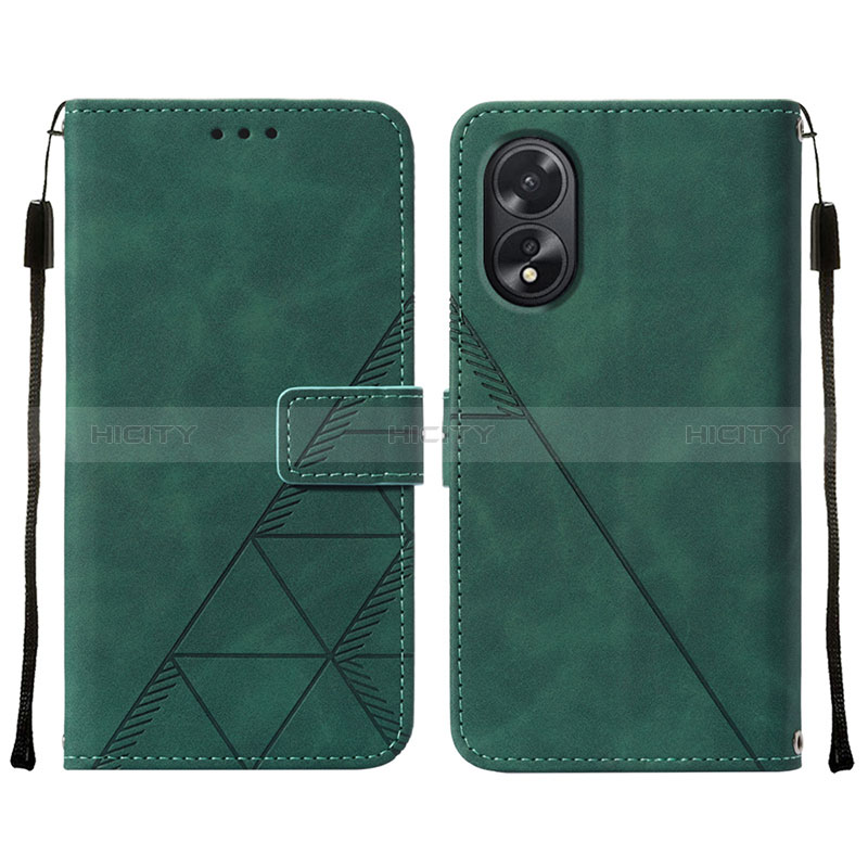 Custodia Portafoglio In Pelle Cover con Supporto YB2 per Oppo A38