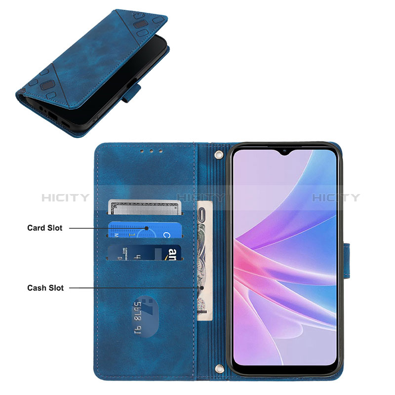 Custodia Portafoglio In Pelle Cover con Supporto YB2 per Oppo A58 5G