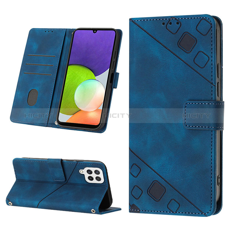 Custodia Portafoglio In Pelle Cover con Supporto YB2 per Samsung Galaxy A22 4G