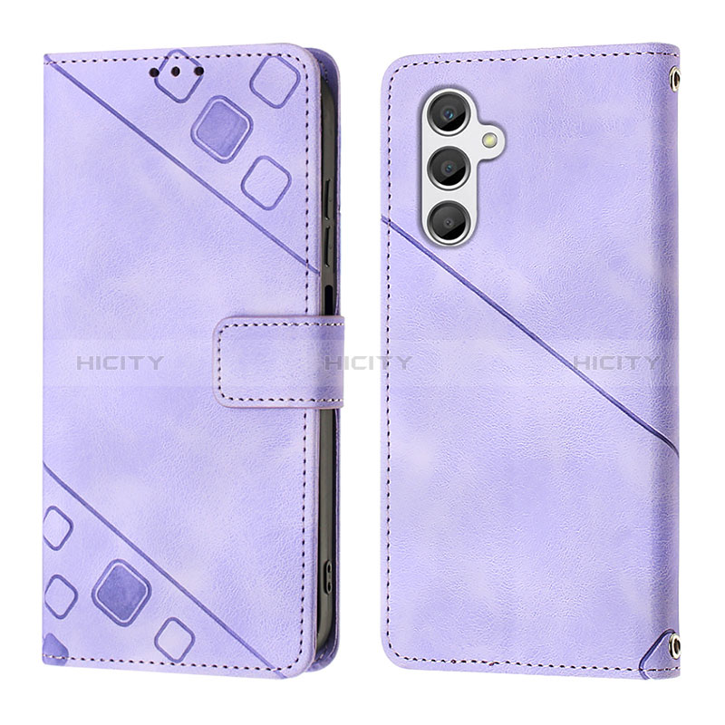 Custodia Portafoglio In Pelle Cover con Supporto YB2 per Samsung Galaxy A24 4G Viola