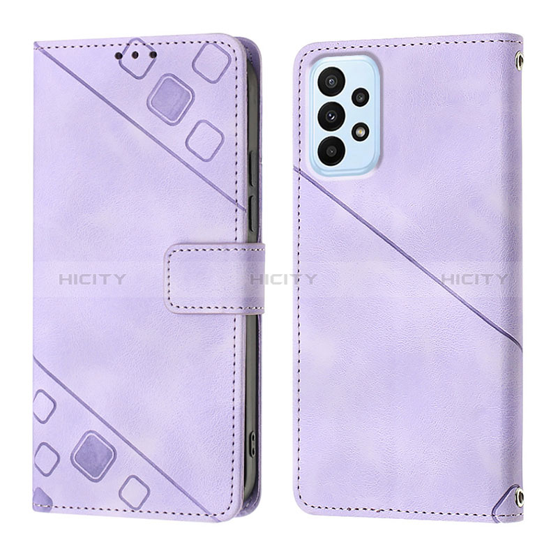 Custodia Portafoglio In Pelle Cover con Supporto YB2 per Samsung Galaxy A33 5G Viola