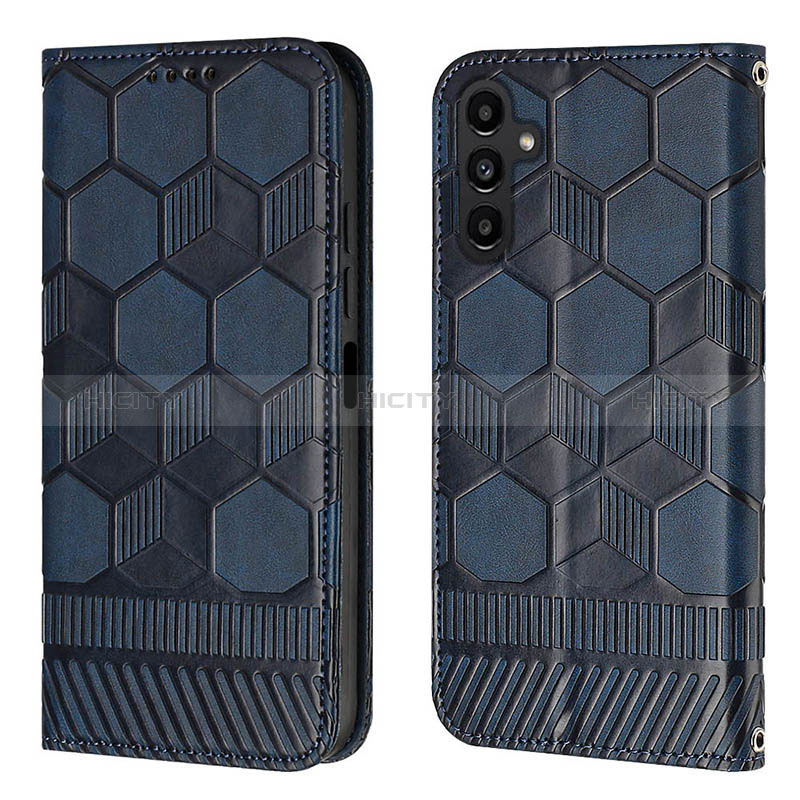 Custodia Portafoglio In Pelle Cover con Supporto YB2 per Samsung Galaxy A54 5G Blu