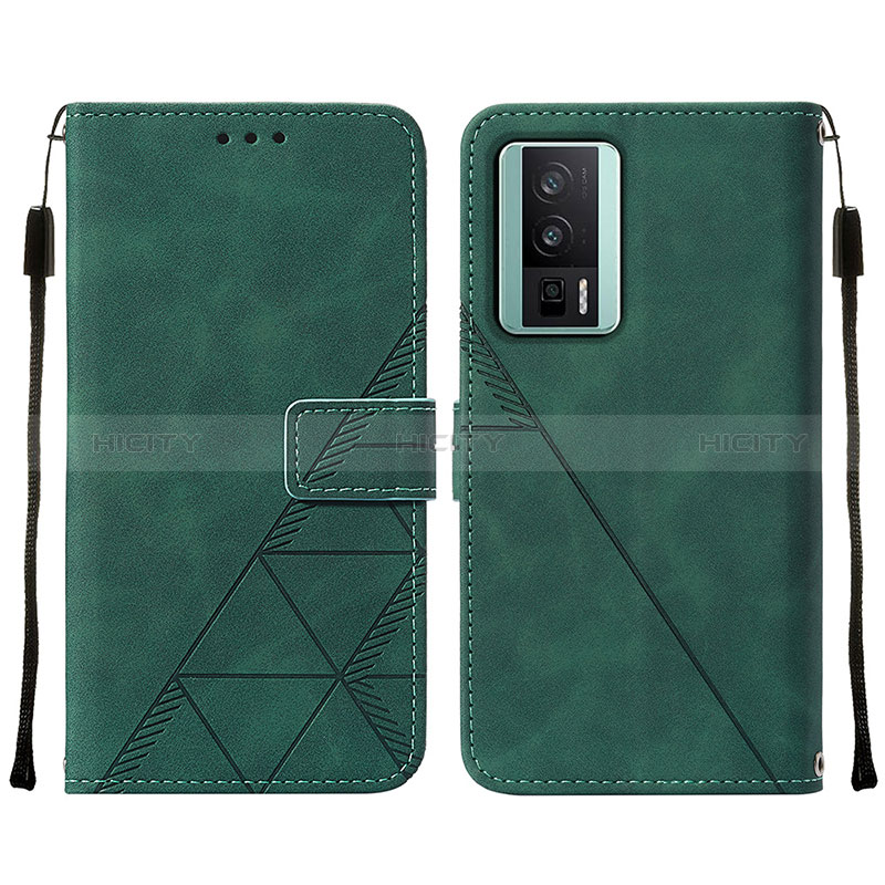 Custodia Portafoglio In Pelle Cover con Supporto YB2 per Xiaomi Poco F5 Pro 5G Verde