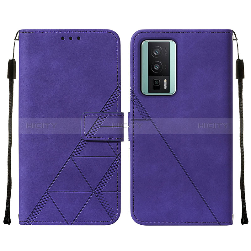 Custodia Portafoglio In Pelle Cover con Supporto YB2 per Xiaomi Redmi K60 5G Viola