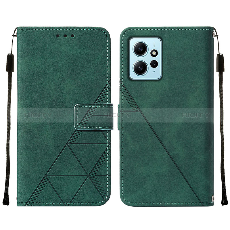 Custodia Portafoglio In Pelle Cover con Supporto YB2 per Xiaomi Redmi Note 12 4G Verde