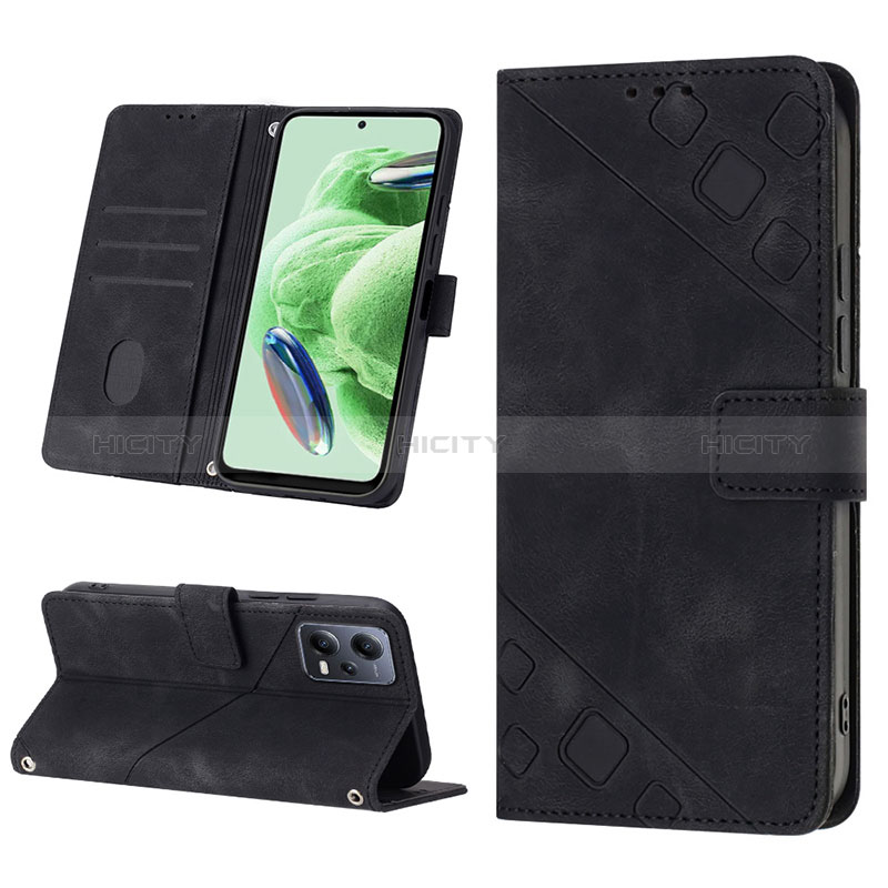 Custodia Portafoglio In Pelle Cover con Supporto YB2 per Xiaomi Redmi Note 12 5G