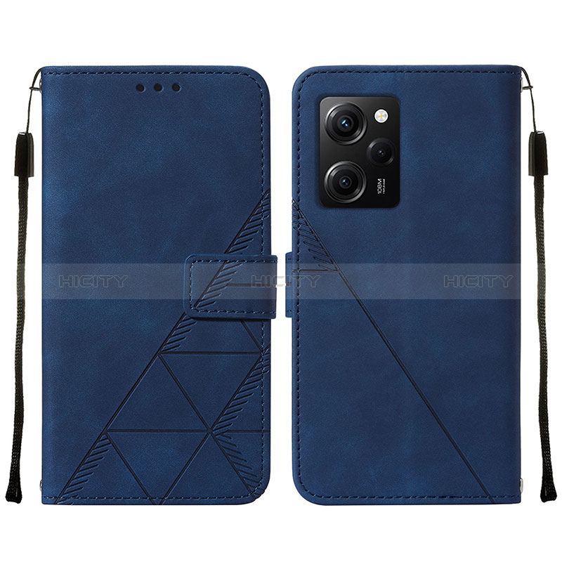 Custodia Portafoglio In Pelle Cover con Supporto YB2 per Xiaomi Redmi Note 12 Pro Speed 5G Blu