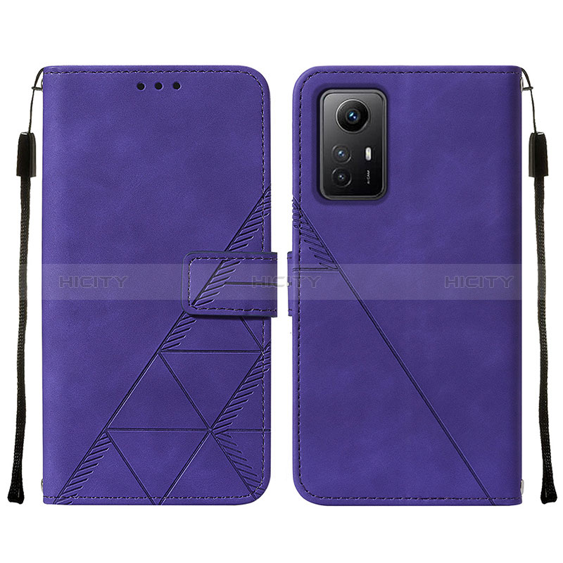 Custodia Portafoglio In Pelle Cover con Supporto YB2 per Xiaomi Redmi Note 12S Viola