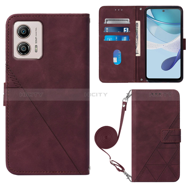 Custodia Portafoglio In Pelle Cover con Supporto YB3 per Motorola Moto G53 5G