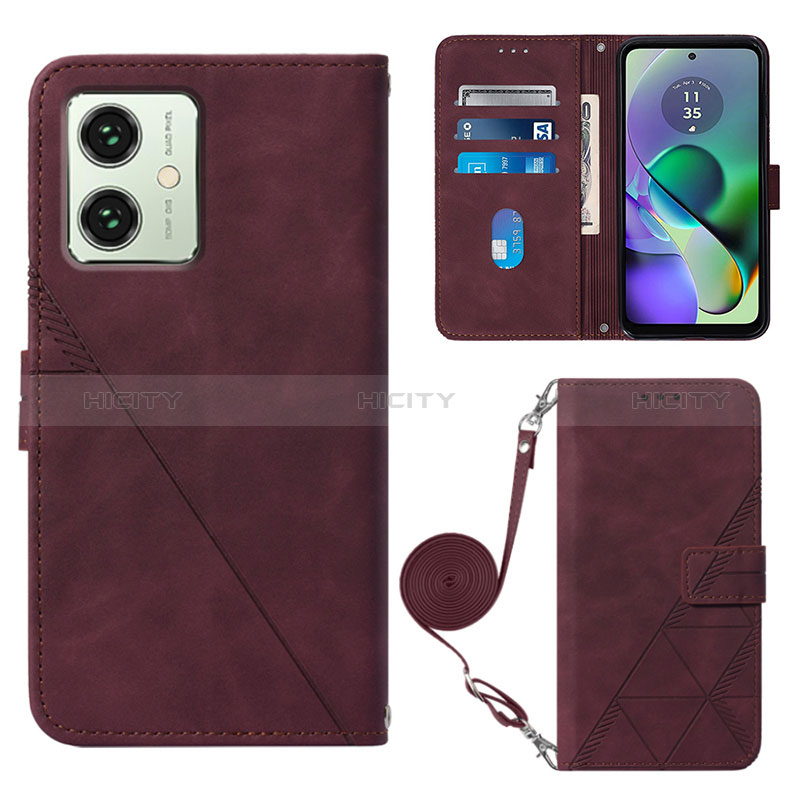 Custodia Portafoglio In Pelle Cover con Supporto YB3 per Motorola Moto G54 5G