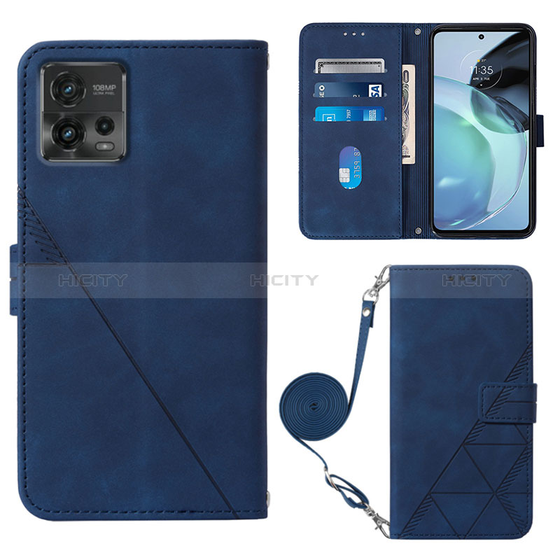 Custodia Portafoglio In Pelle Cover con Supporto YB3 per Motorola Moto G72