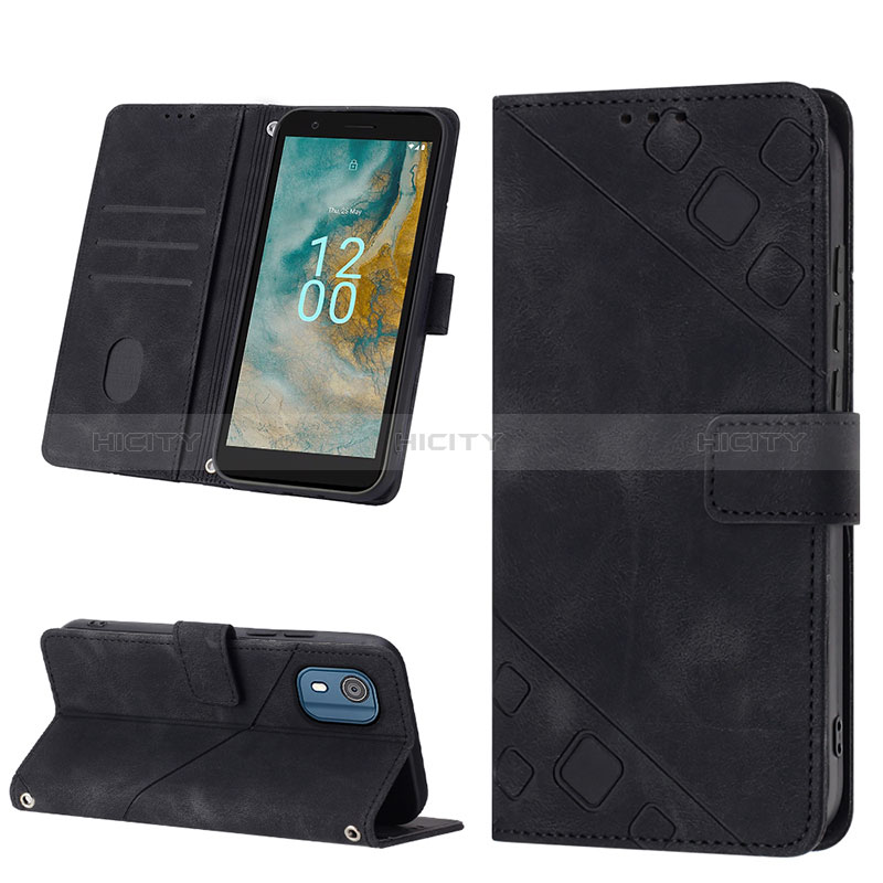 Custodia Portafoglio In Pelle Cover con Supporto YB3 per Nokia C02