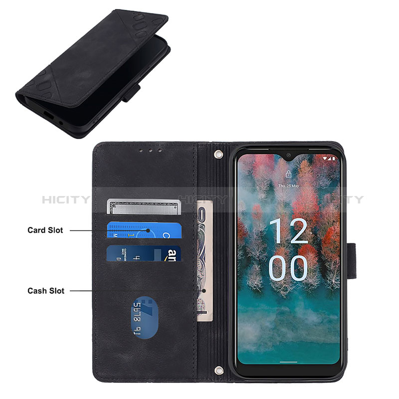 Custodia Portafoglio In Pelle Cover con Supporto YB3 per Nokia C12