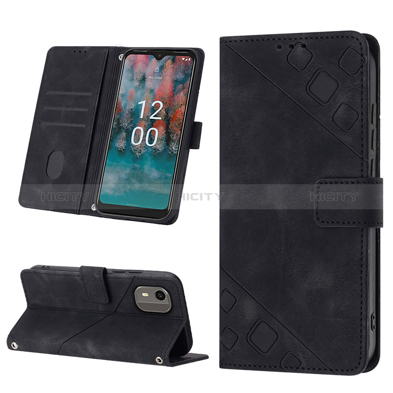 Custodia Portafoglio In Pelle Cover con Supporto YB3 per Nokia C12