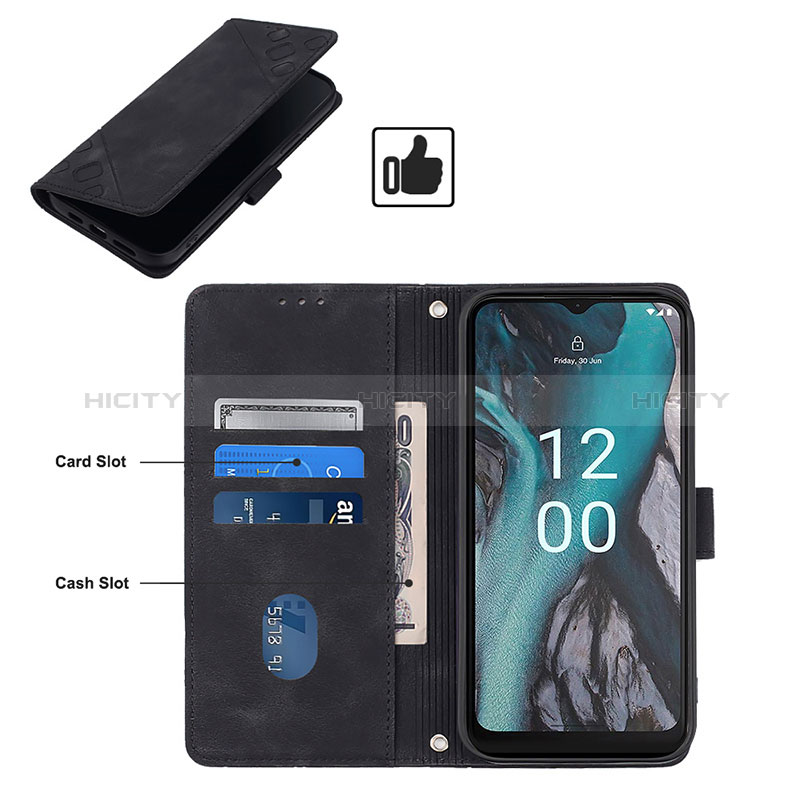 Custodia Portafoglio In Pelle Cover con Supporto YB3 per Nokia C22