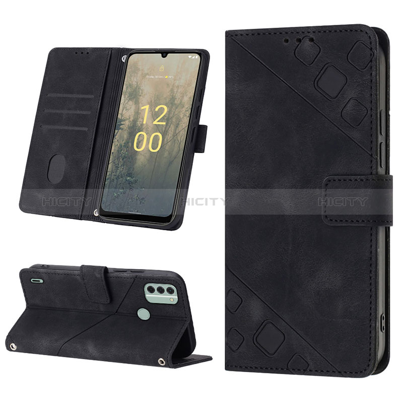 Custodia Portafoglio In Pelle Cover con Supporto YB3 per Nokia C31