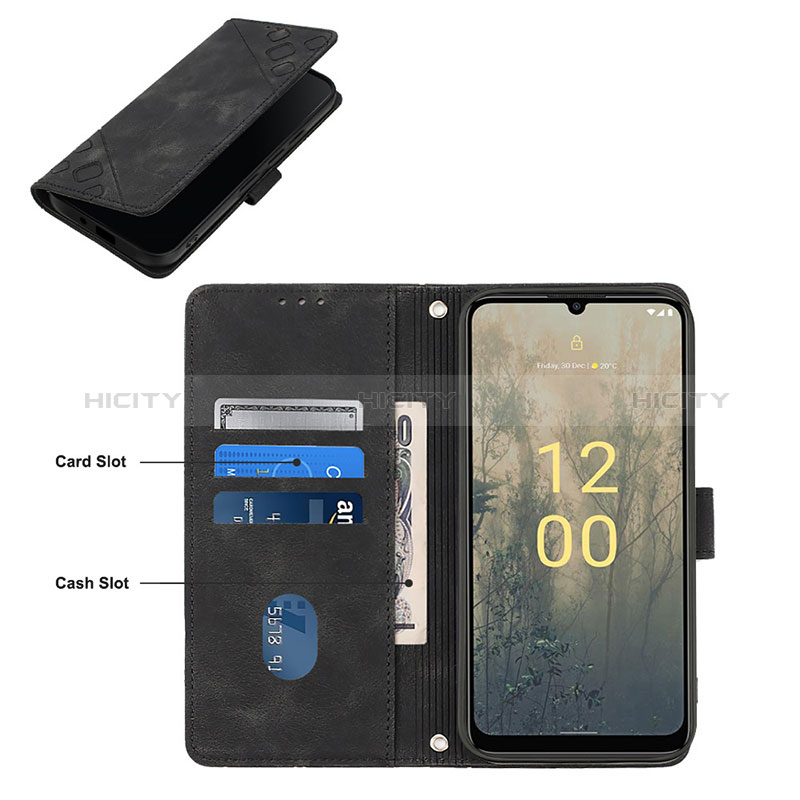 Custodia Portafoglio In Pelle Cover con Supporto YB3 per Nokia C31