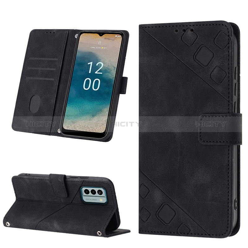 Custodia Portafoglio In Pelle Cover con Supporto YB3 per Nokia G22