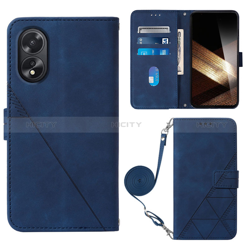 Custodia Portafoglio In Pelle Cover con Supporto YB3 per Oppo A18