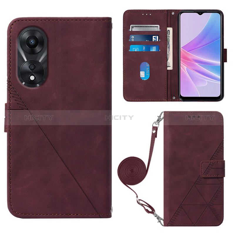 Custodia Portafoglio In Pelle Cover con Supporto YB3 per Oppo A58 5G