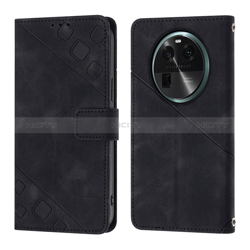 Custodia Portafoglio In Pelle Cover con Supporto YB3 per Oppo Find X6 5G