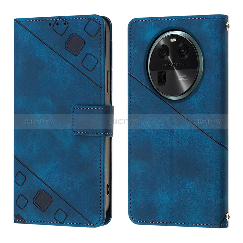 Custodia Portafoglio In Pelle Cover con Supporto YB3 per Oppo Find X6 Pro 5G