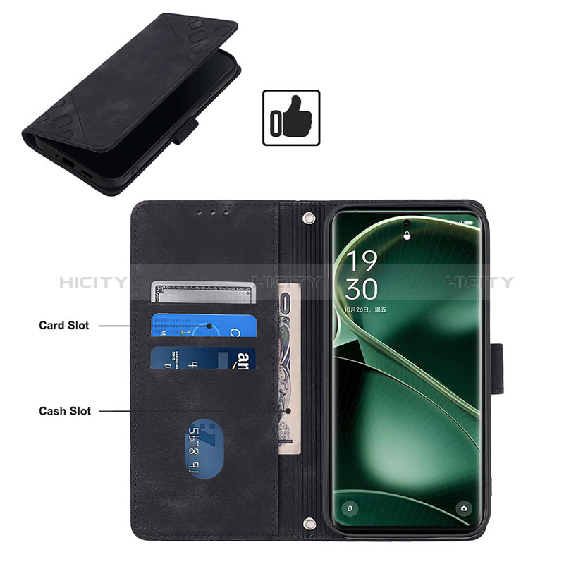 Custodia Portafoglio In Pelle Cover con Supporto YB3 per Oppo Find X6 Pro 5G