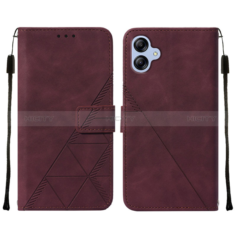 Custodia Portafoglio In Pelle Cover con Supporto YB3 per Samsung Galaxy A04 4G Rosso