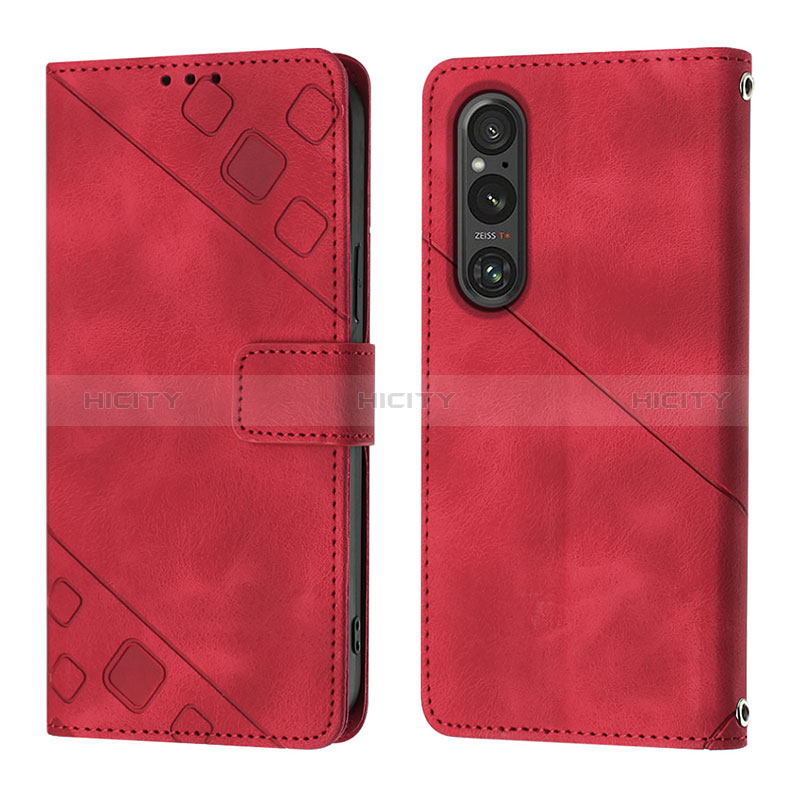 Custodia Portafoglio In Pelle Cover con Supporto YB3 per Sony Xperia 1 V