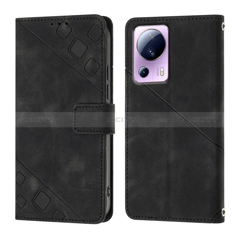 Custodia Portafoglio In Pelle Cover con Supporto YB3 per Xiaomi Civi 2 5G Nero