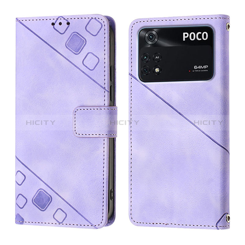 Custodia Portafoglio In Pelle Cover con Supporto YB3 per Xiaomi Poco M4 Pro 4G