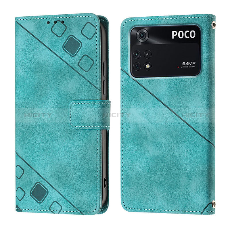 Custodia Portafoglio In Pelle Cover con Supporto YB3 per Xiaomi Poco M4 Pro 4G