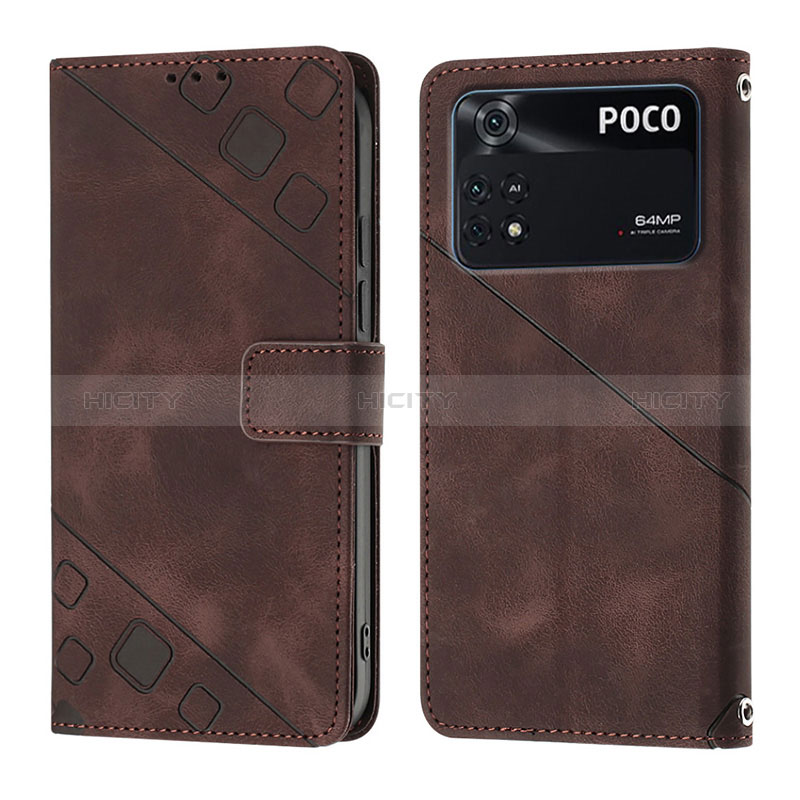 Custodia Portafoglio In Pelle Cover con Supporto YB3 per Xiaomi Poco M4 Pro 4G